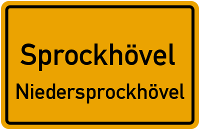 Straßenverzeichnis Sprockhövel Niedersprockhövel