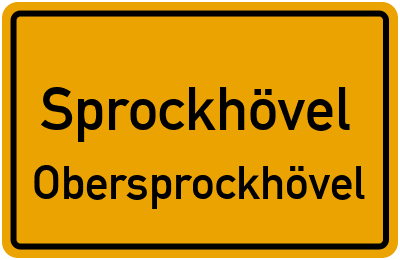 Straßenverzeichnis Sprockhövel Obersprockhövel