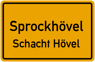 Straßenverzeichnis Sprockhövel Schacht Hövel