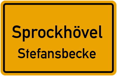 Straßenverzeichnis Sprockhövel Stefansbecke