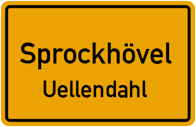 Straßenverzeichnis Sprockhövel Uellendahl