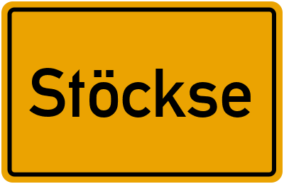 Ortsschild von Gemeinde Stöckse in Niedersachsen