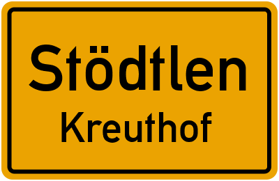 Straßenverzeichnis Stödtlen Kreuthof