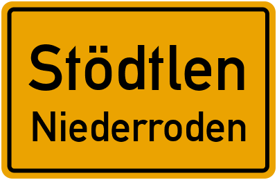 Straßenverzeichnis Stödtlen Niederroden
