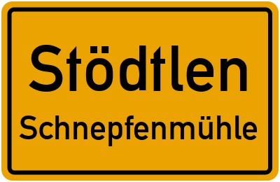 Straßenverzeichnis Stödtlen Schnepfenmühle