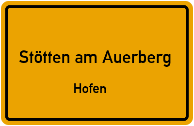 Straßenverzeichnis Stötten am Auerberg Hofen