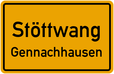 Ortsschild Stöttwang Gennachhausen