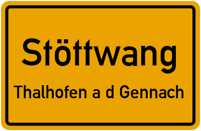 Straßenverzeichnis Stöttwang Thalhofen a.d.Gennach