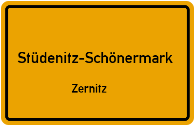 Straßenverzeichnis Stüdenitz-Schönermark Zernitz