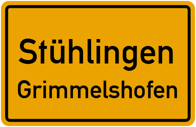 Ortsschild Stühlingen Grimmelshofen