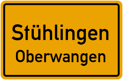 Straßenverzeichnis Stühlingen Oberwangen