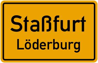 Straßenverzeichnis Staßfurt Löderburg