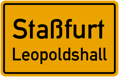 Straßenverzeichnis Staßfurt Leopoldshall