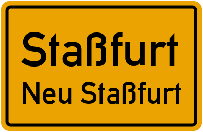Straßenverzeichnis Staßfurt Neu Staßfurt