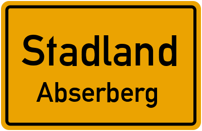 Ortsschild Stadland Abserberg