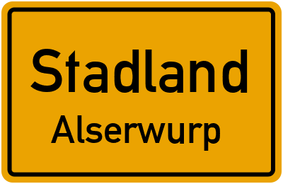 Straßenverzeichnis Stadland Alserwurp