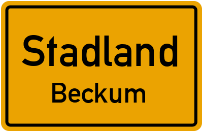 Ortsschild Stadland Beckum