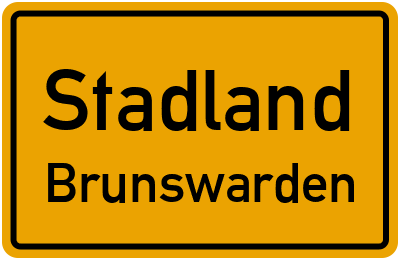 Ortsschild Stadland Brunswarden