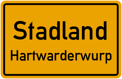 Ortsschild Stadland Hartwarderwurp