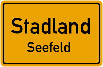 Ortsschild Stadland Seefeld