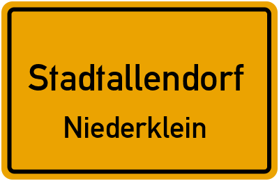 Ortsschild Stadtallendorf Niederklein