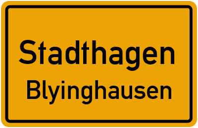 Straßenverzeichnis Stadthagen Blyinghausen