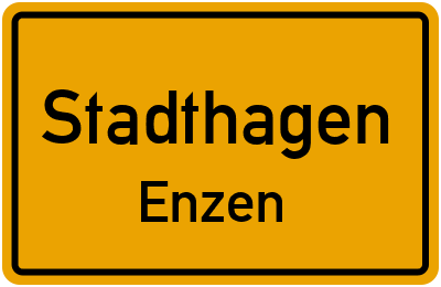 Ortsschild Stadthagen Enzen