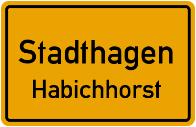 Ortsschild Stadthagen Habichhorst