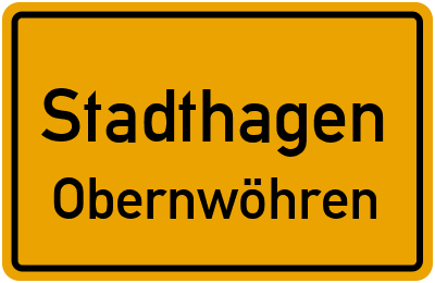 Ortsschild Stadthagen Obernwöhren