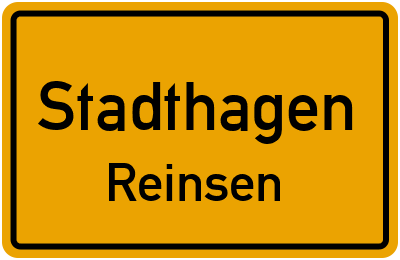 Ortsschild Stadthagen Reinsen