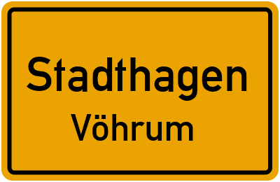 Straßenverzeichnis Stadthagen Vöhrum