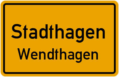 Ortsschild Stadthagen Wendthagen