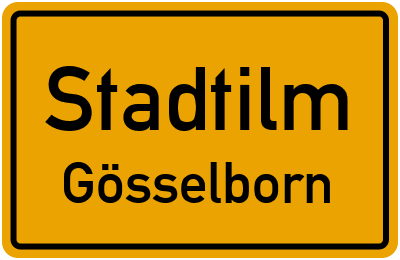 Ortsschild Stadtilm Gösselborn
