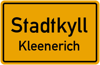 Straßenverzeichnis Stadtkyll Kleenerich