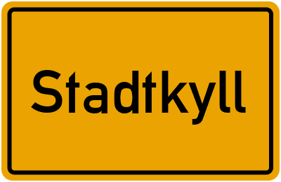 Ortsschild von Gemeinde Stadtkyll in Rheinland-Pfalz