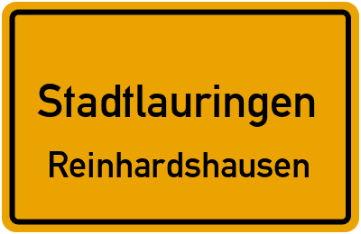 Ortsschild Stadtlauringen Reinhardshausen