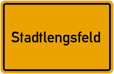 Ortsschild von Stadt Stadtlengsfeld in Thüringen