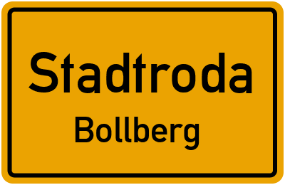 Straßenverzeichnis Stadtroda Bollberg
