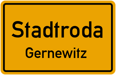 Straßenverzeichnis Stadtroda Gernewitz