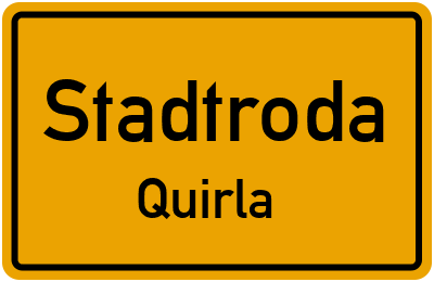 Straßenverzeichnis Stadtroda Quirla