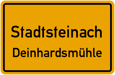 Straßenverzeichnis Stadtsteinach Deinhardsmühle