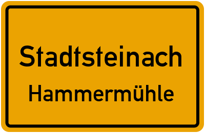 Straßenverzeichnis Stadtsteinach Hammermühle