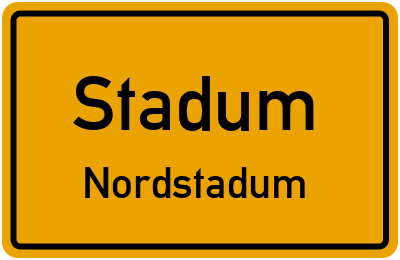 Straßenverzeichnis Stadum Nordstadum