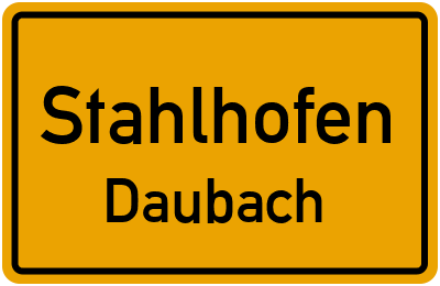 Straßenverzeichnis Stahlhofen Daubach