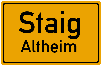 Straßenverzeichnis Staig Altheim