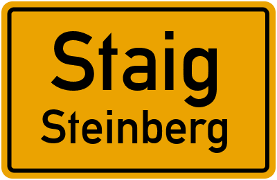 Ortsschild Staig Steinberg