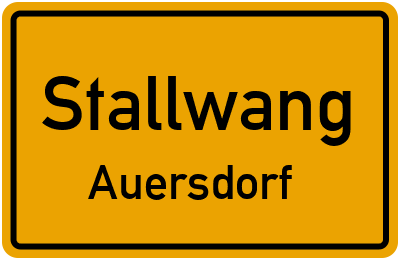 Ortsschild Stallwang Auersdorf