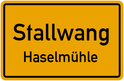 Straßenverzeichnis Stallwang Haselmühle