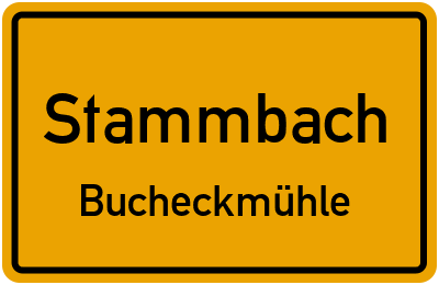 Straßenverzeichnis Stammbach Bucheckmühle