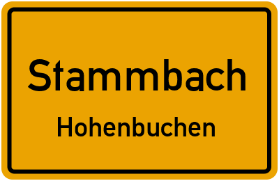 Straßenverzeichnis Stammbach Hohenbuchen